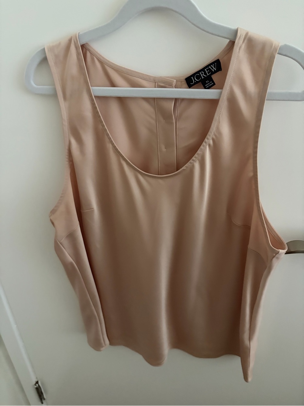J. Crew Silk-Blend Tank in Light Blush